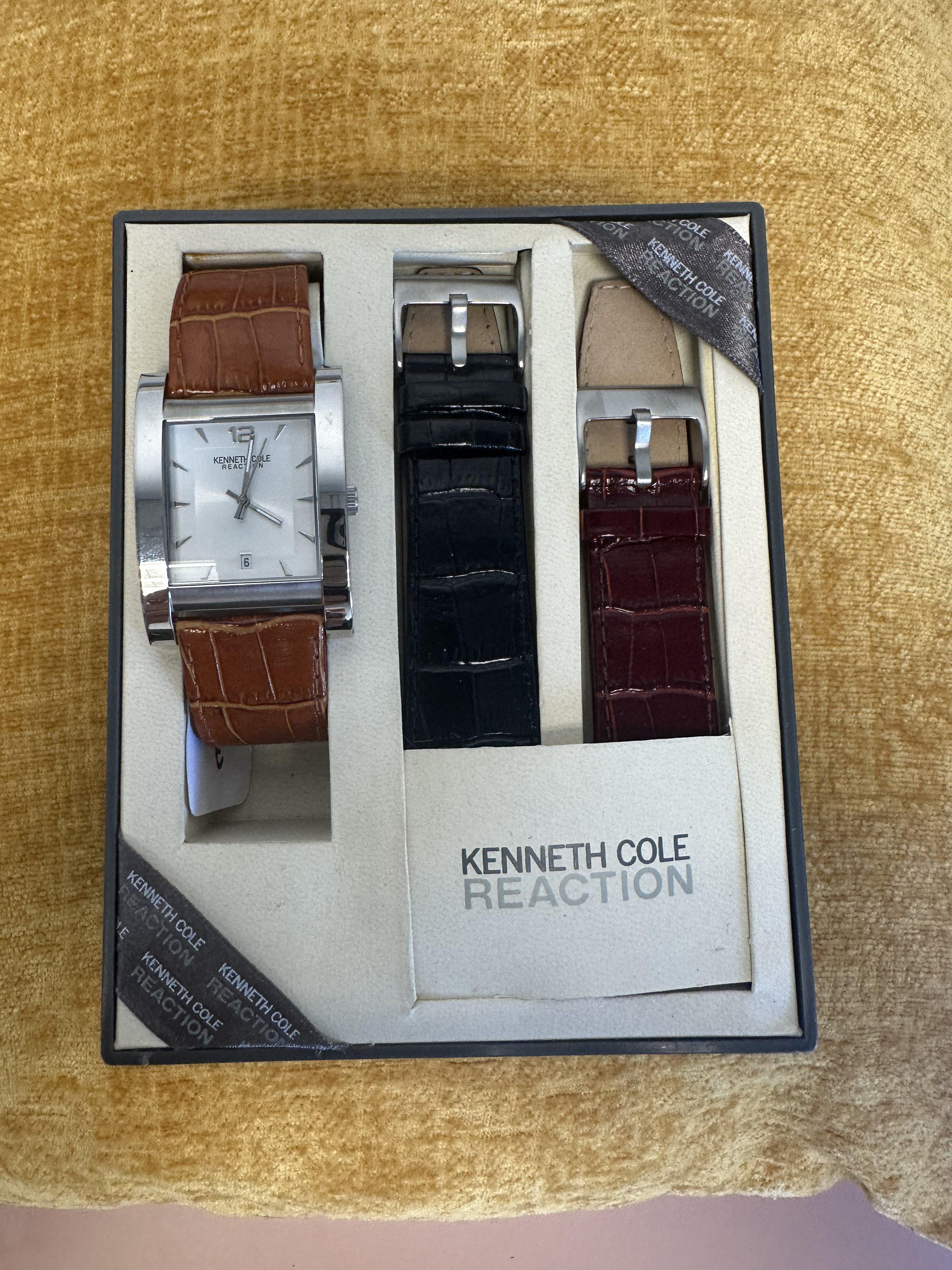 Kenneth Cole Reaction Rectangular Dress Watch - angle 1