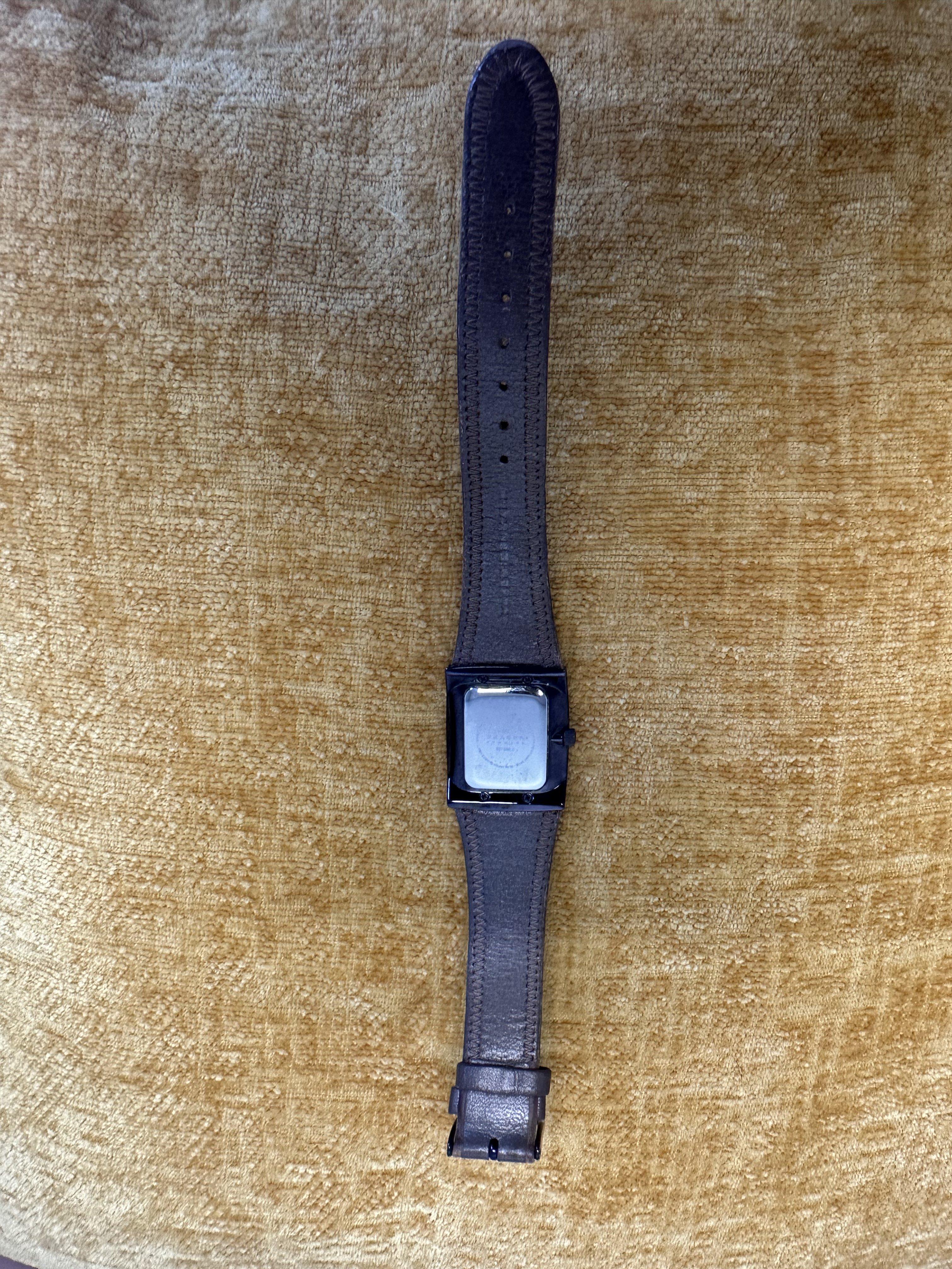 Guess Crystal Bezel Square Watch - angle 2