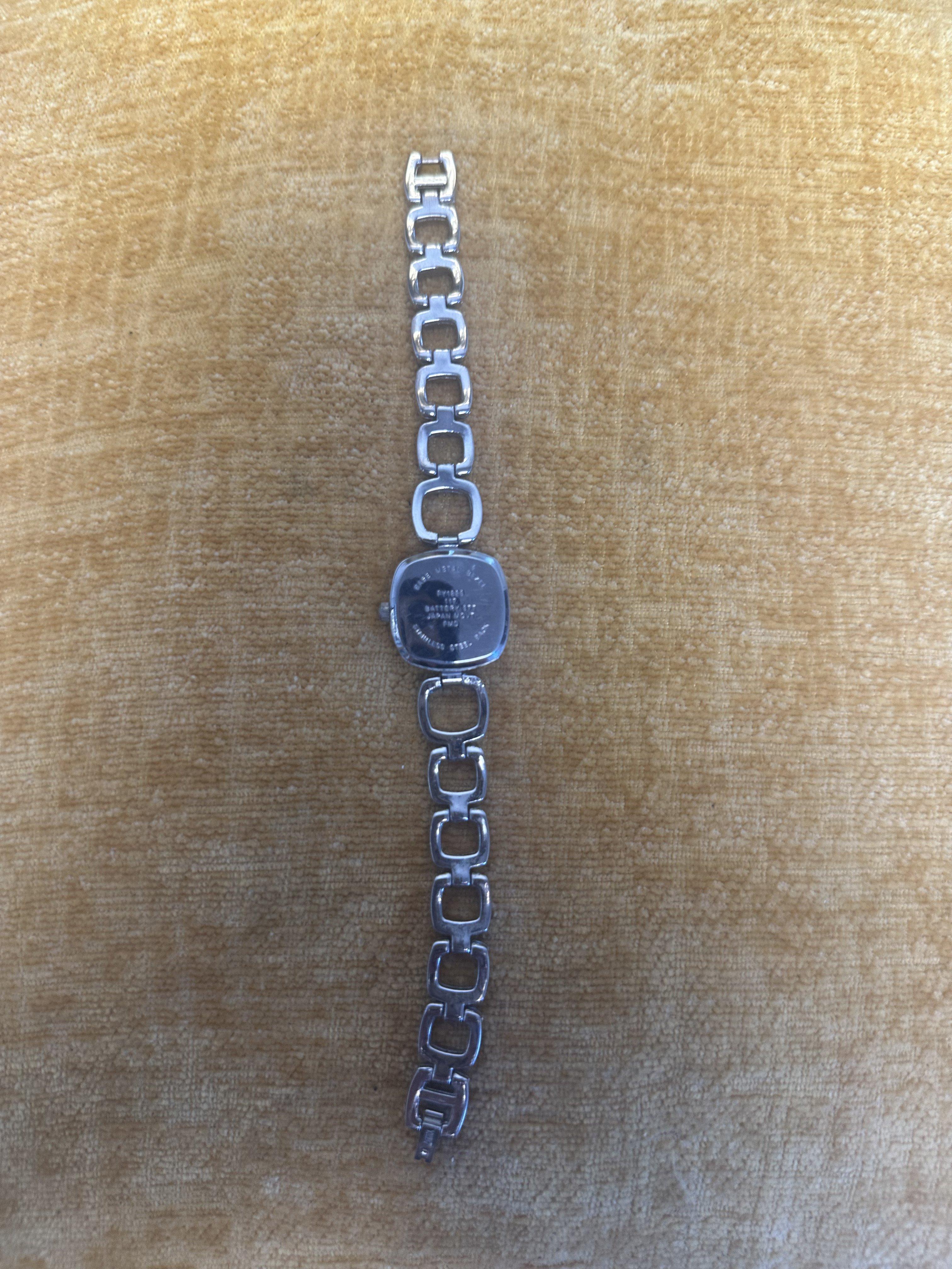 Unbranded Fashion Watch Ladies' Square Black Dial Chain Bracelet - angle 2