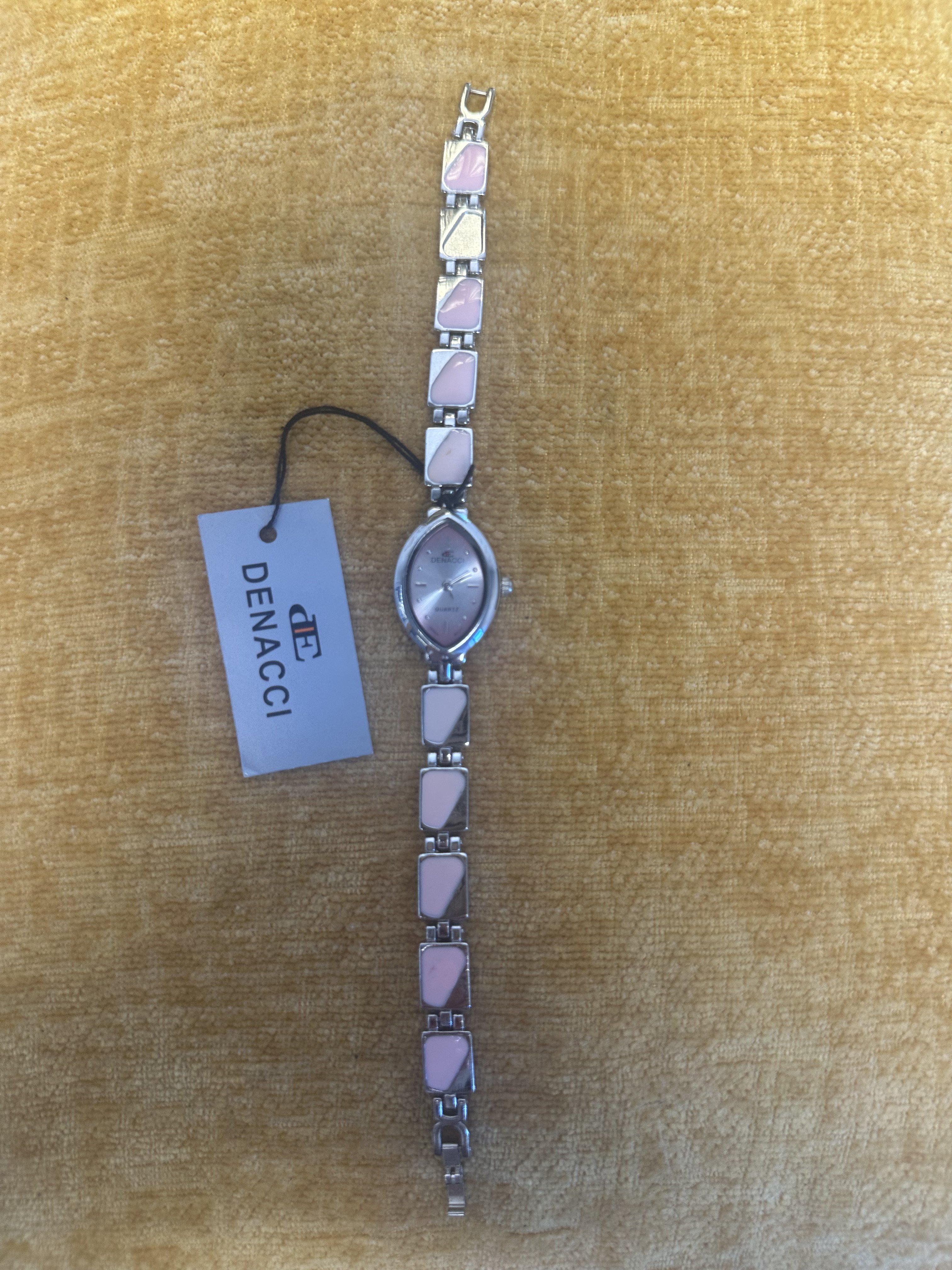 Denacci Ladies' Oval Pink Dial Bracelet - angle 1