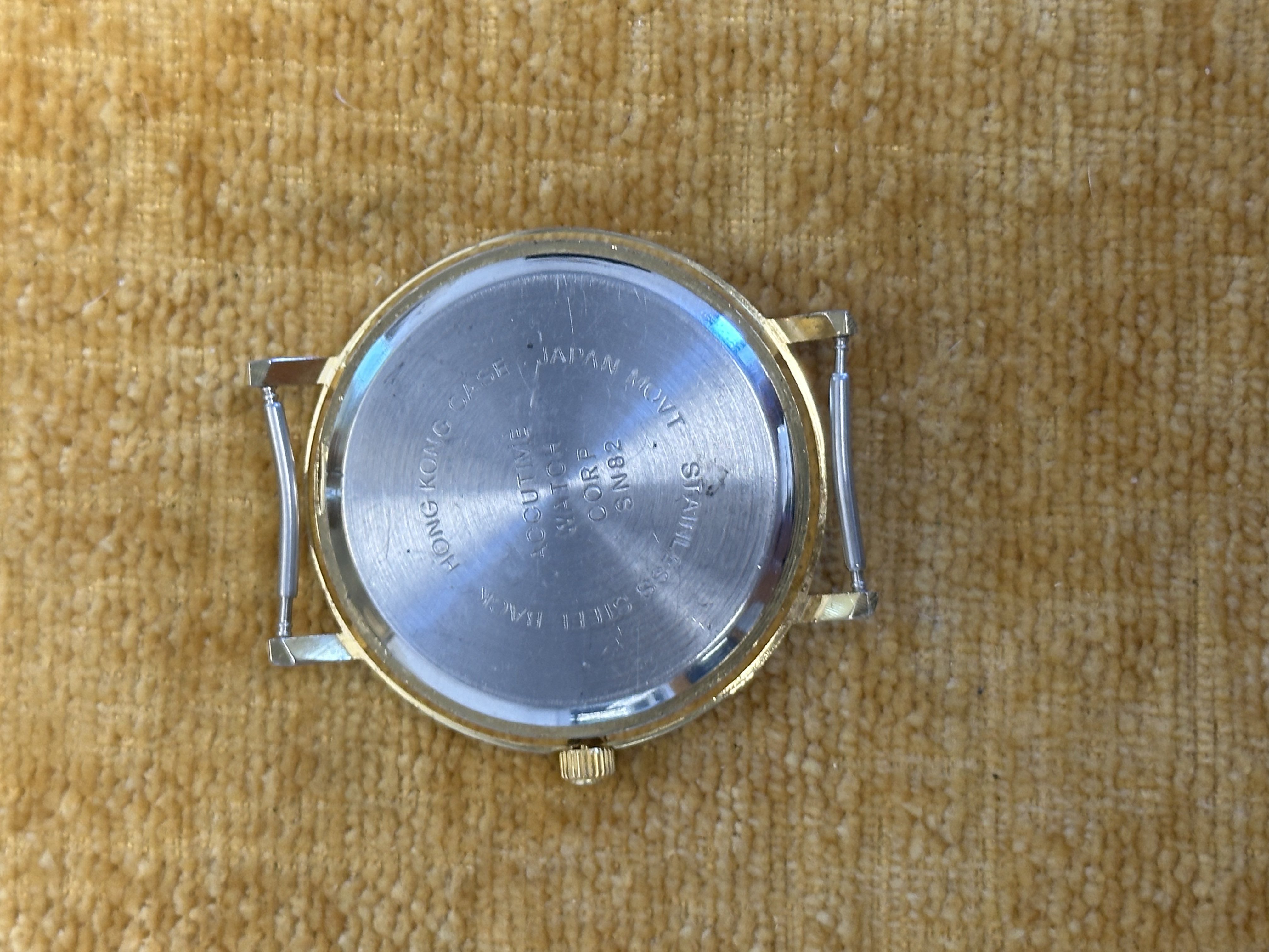 Executive Watch Core Round Gold-Tone Case Back - angle 1