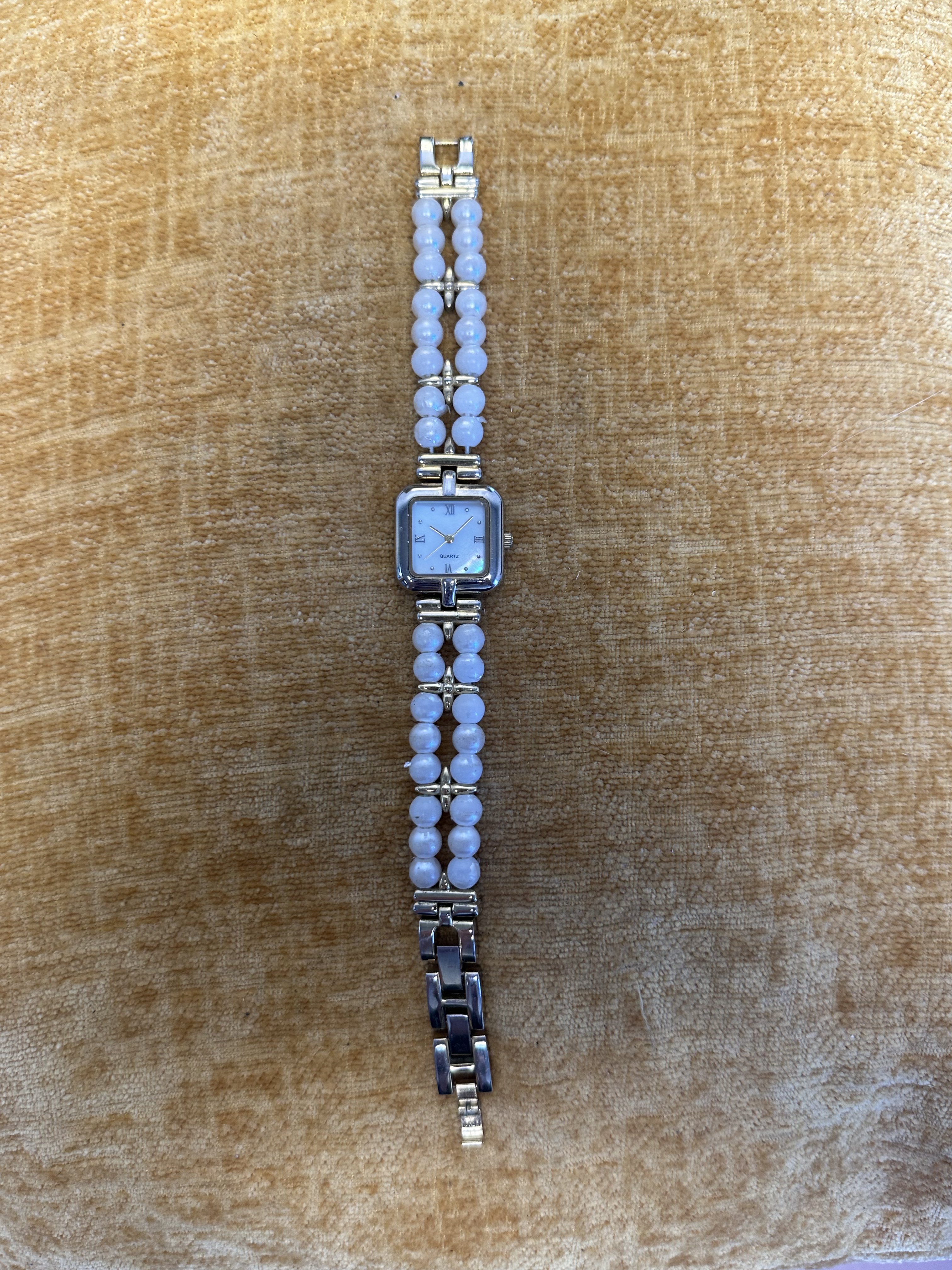 Unbranded Beaded Bracelet Square Dress Watch - angle 1